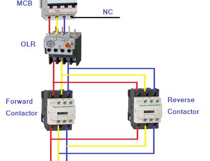 connections of a forward reverse starter