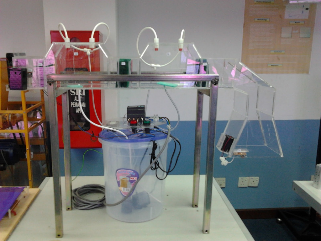 an automatic smoke absorber kept on a table