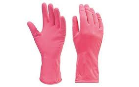 A pair of hand gloves is needed in cleaning the new house.