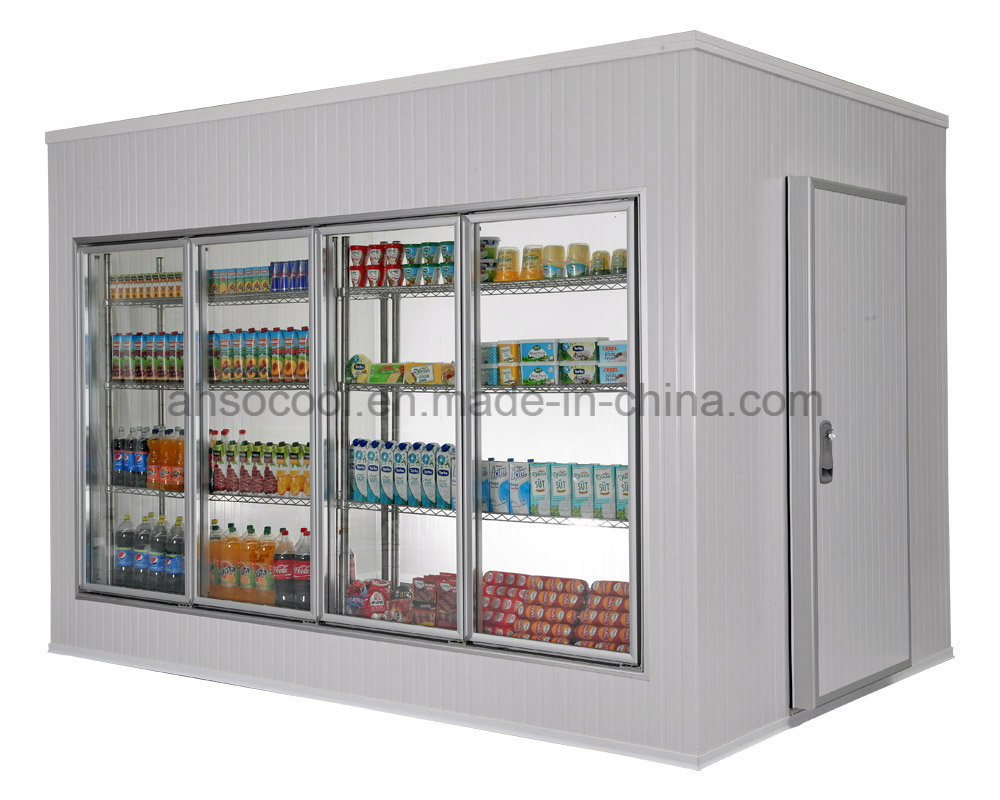 This picture represents a re-fabricated walk in fridge.